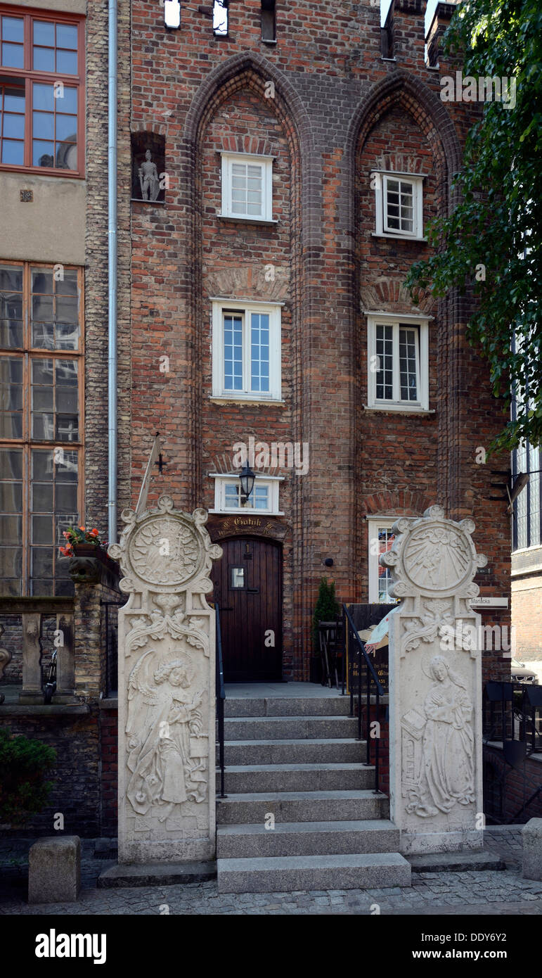 Gotyk House, la plus ancienne maison de Gdansk, Mariengasse Banque D'Images