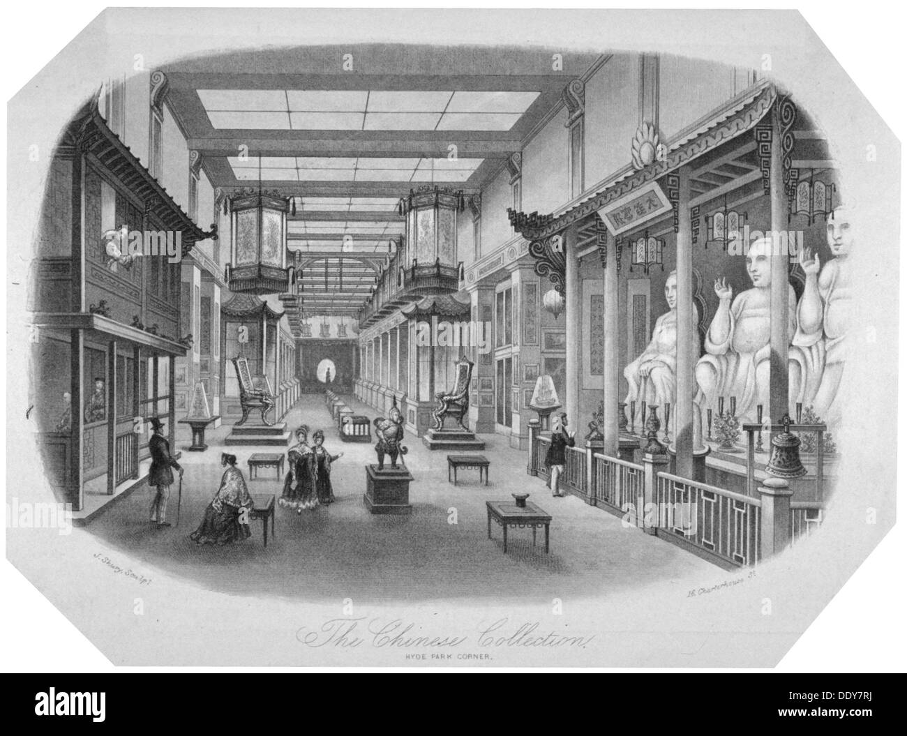 "La collection chinoise, Hyde Park Corner, Westminster, London, c1841. Artiste : J Shury Banque D'Images