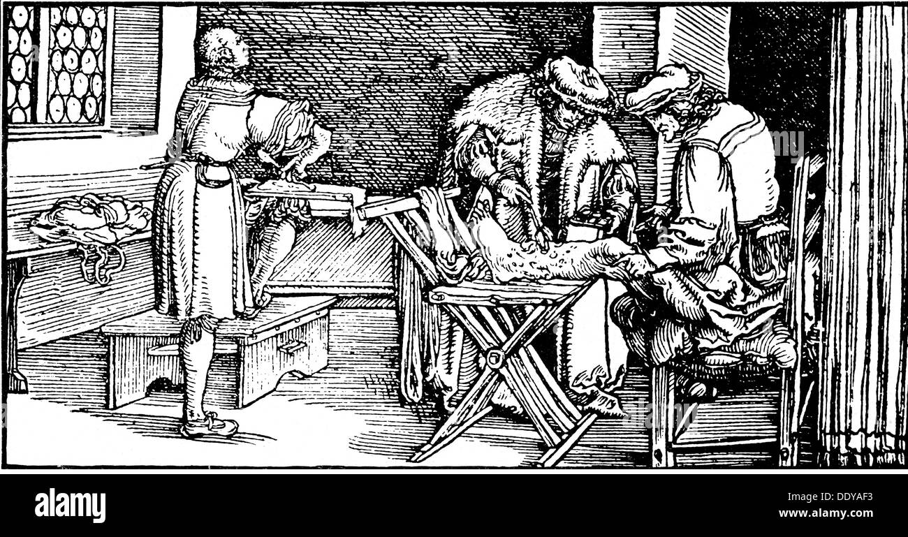 médecine, traitement, examen / thérapie / consultation, traitement d'une jambe blessée, coupe de bois, xvie siècle, xvie siècle, graphique, graphique, profession, professions, médecin, médecin, médical, médecin, doc, médecins, docs, médecin, médecin, mi-longueur, debout, traiter, traitement, médecin, amarrage, jambe, jambes, pieds, pieds, blessures, blessure, blessure, blessure, blessure, blessure, assis, chaises, assis, Examen, examens, examen, thérapie, thérapies, traitement, traitements, coupe de bois, coupe de bois, historique, historique, personnes, droits additionnels-Clearences-non disponible Banque D'Images