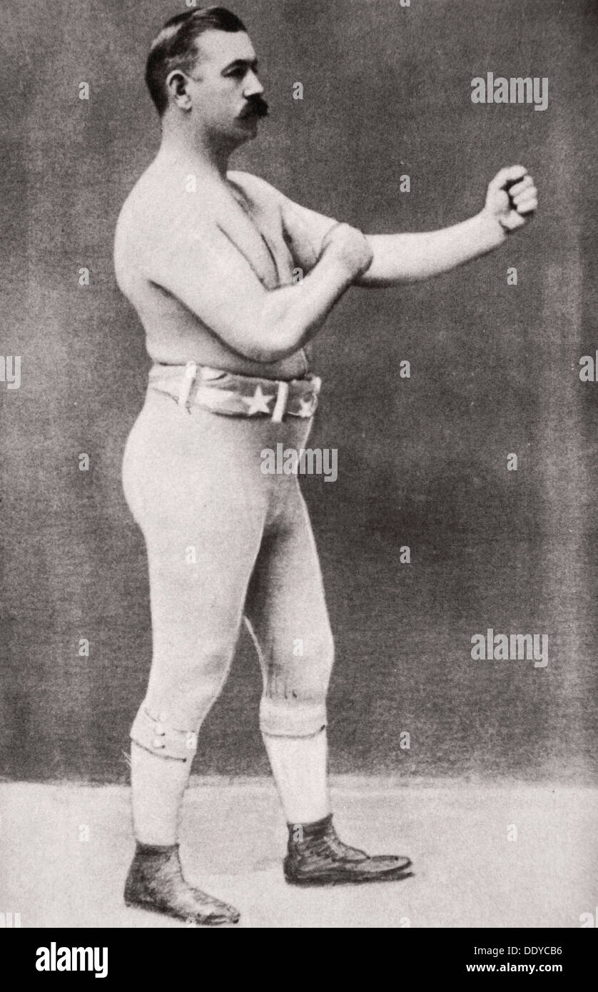 John L Sullivan, boxeur américain, c1898. Artiste : Inconnu Banque D'Images