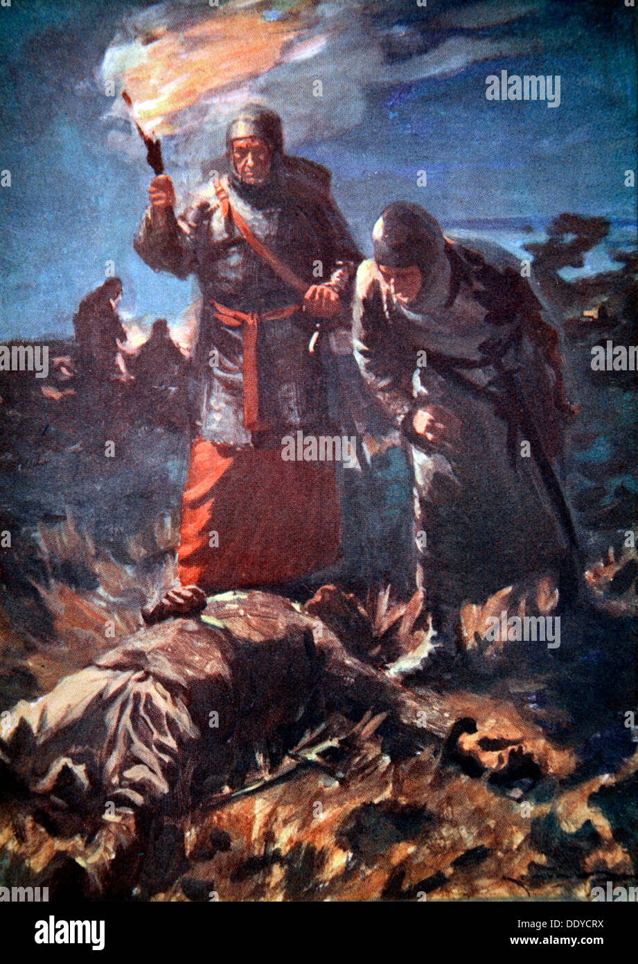 Lendemain de la Bataille de Legnano, Italie, 1176 (1913). Créateur : Arthur C Michael. Banque D'Images