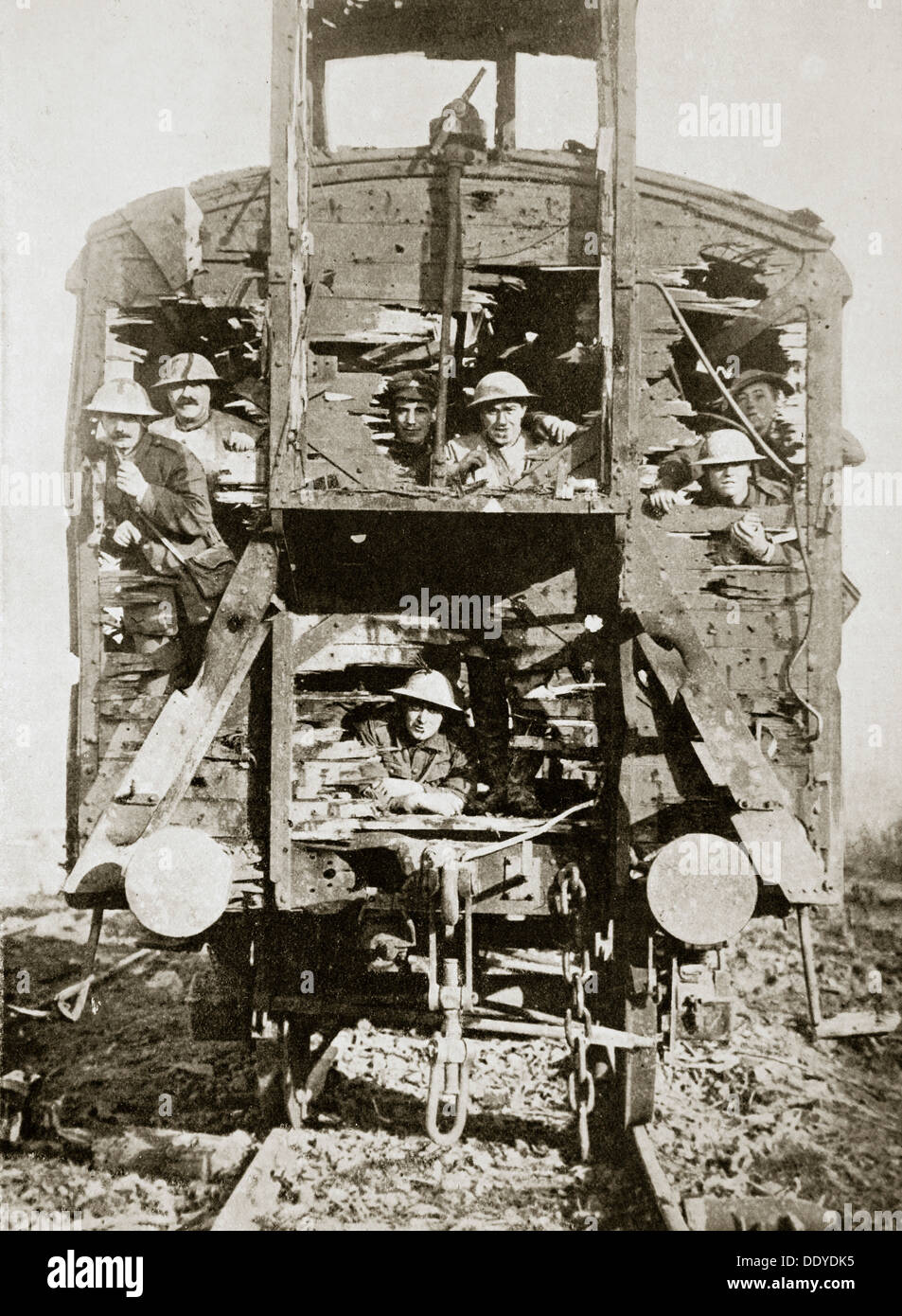 Transport ferroviaire allemands capturés, l'Ancre, en France, la Première Guerre mondiale, 1916. Artiste : Inconnu Banque D'Images