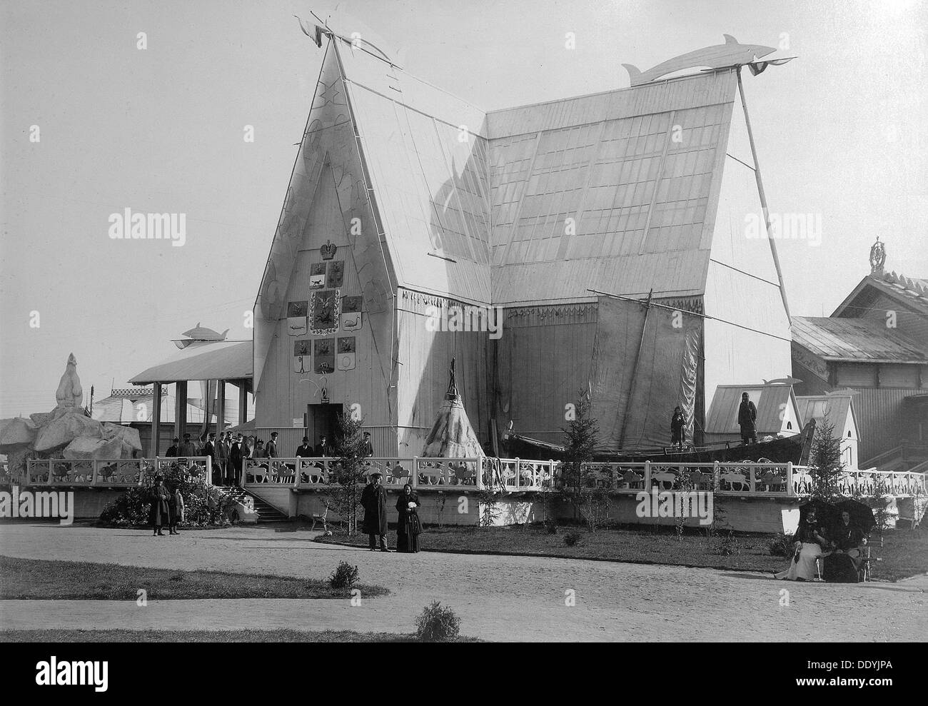 Pavillon du nord, du parc des expositions All-Russia, Nizhny Novgorod, Russie, 1896. Artiste : Maxim Dmitriev Banque D'Images