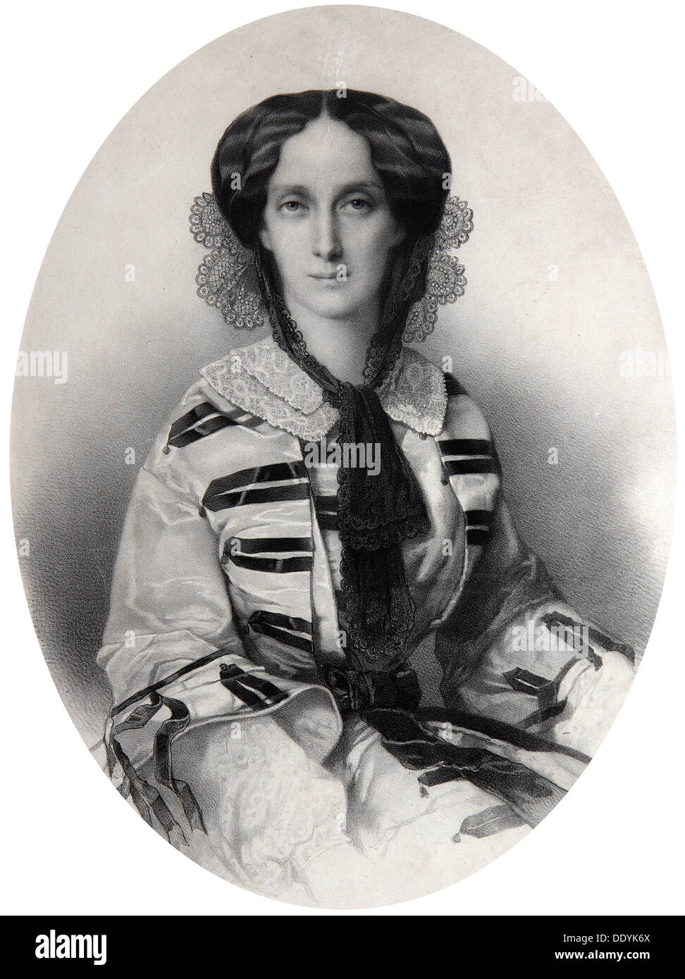 Tsarine Maria Alexandrovna de Russie, 1860. Artiste : Andrei Deniere Banque D'Images