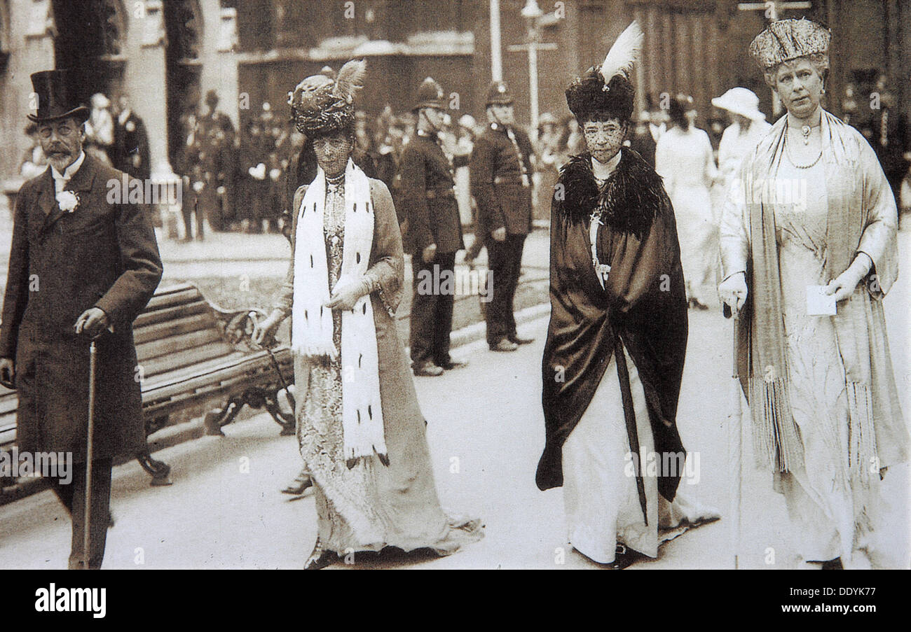 Tsarine Maria Fiodorovna de Russie visiter la Grande-Bretagne, 1890. Artiste : Inconnu Banque D'Images