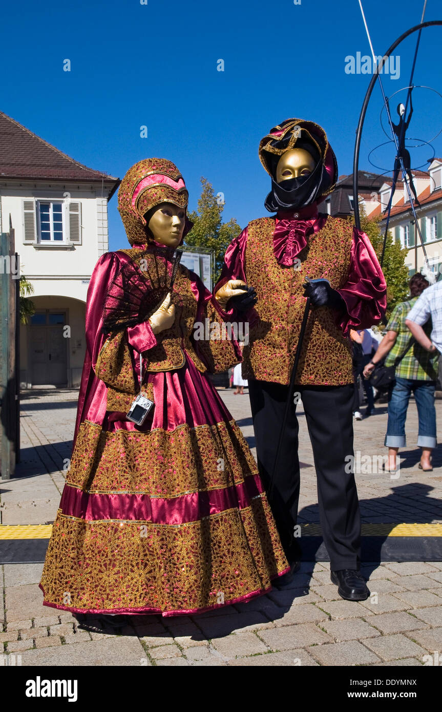 Style vénitien carnaval vénitien et costumes, juste, Ludwigsburg, Bade-Wurtemberg Banque D'Images
