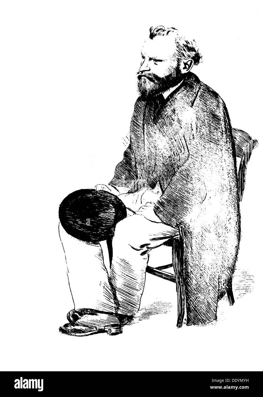Portrait de l'artiste Édouard Manet, 1861. Artiste : Edgar Degas Banque D'Images