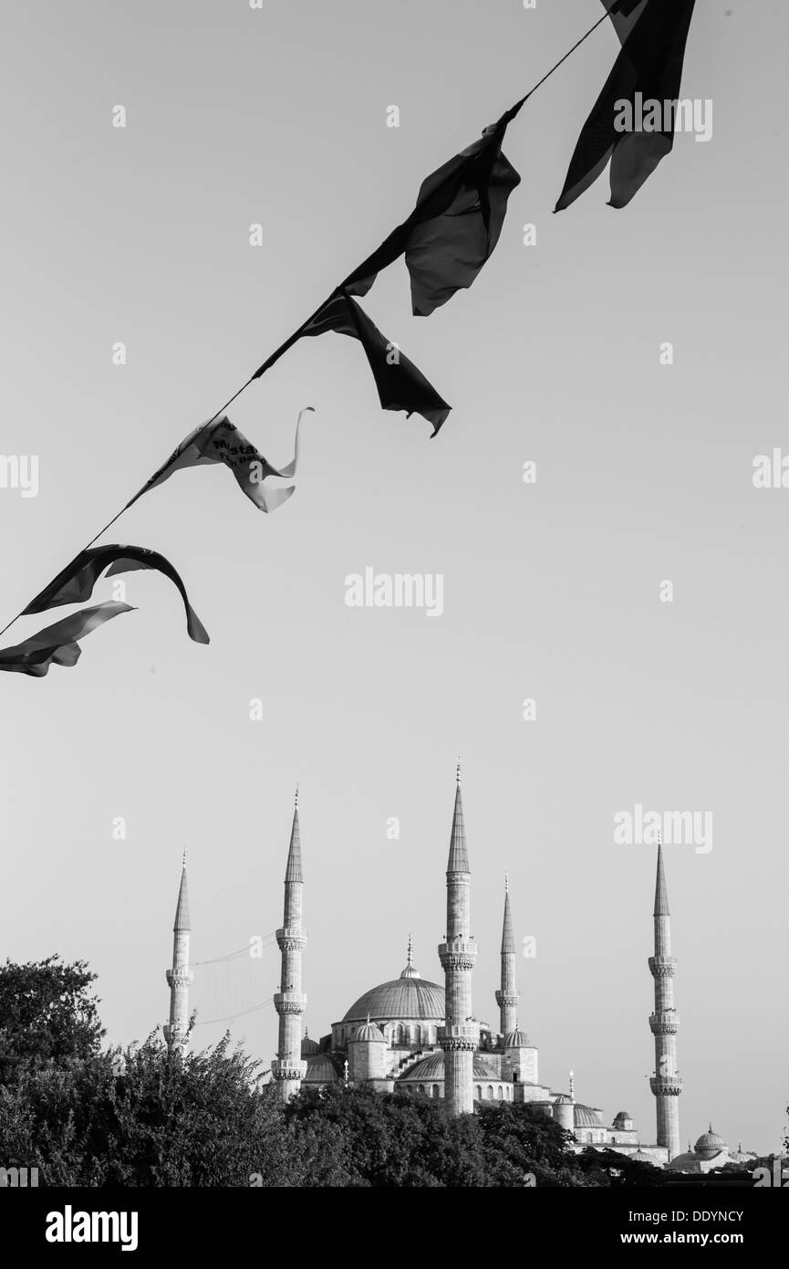 Mosquée Sultan Ahmet (Mosquée Bleue) à Istanbul, Turquie. Banque D'Images