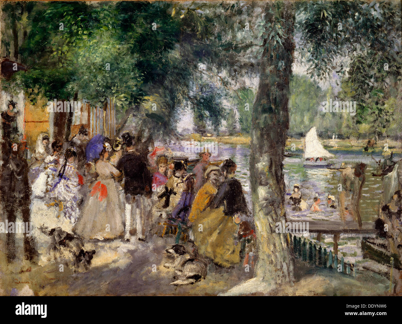 'Le bain sur la Seine (La Grenouillére)', 1869. Artiste : Pierre-Auguste Renoir Banque D'Images