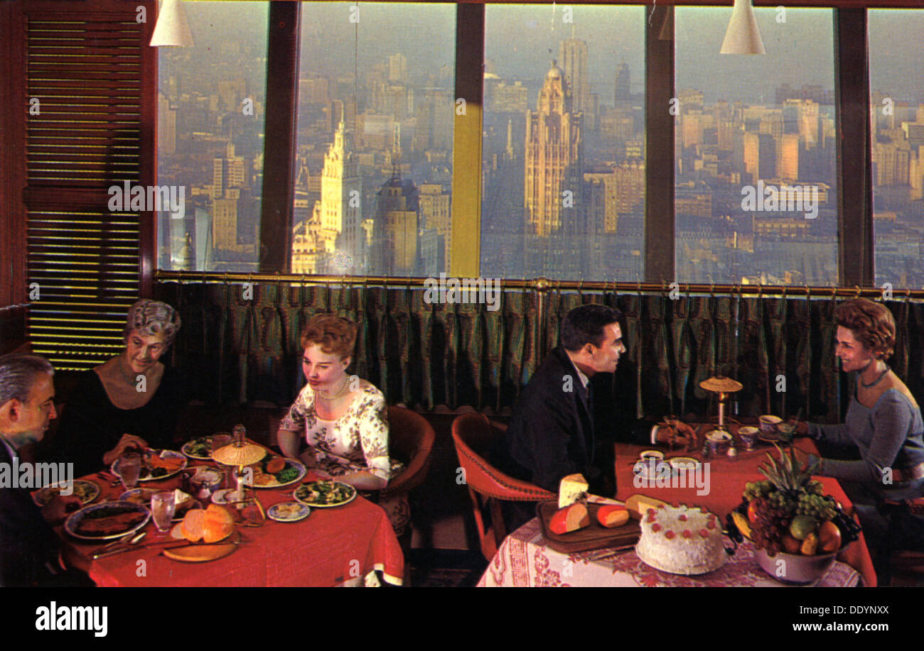 Le restaurant Top of the Rock, Prudential Building, Chicago, Illinois, USA, 1960. Artiste : Inconnu Banque D'Images