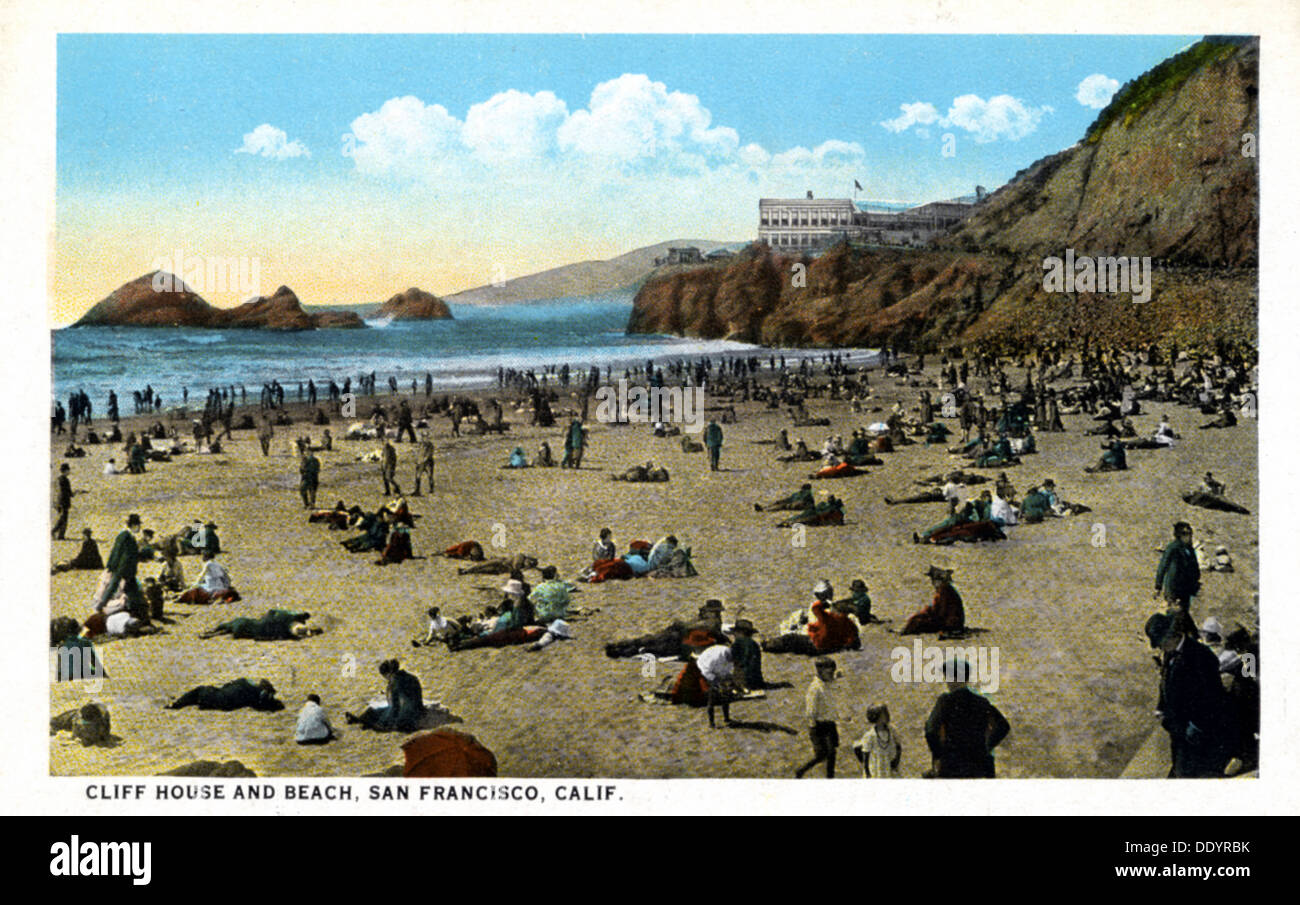 Cliff House et plage, San Francisco, Californie, USA, 1921. Artiste : Inconnu Banque D'Images