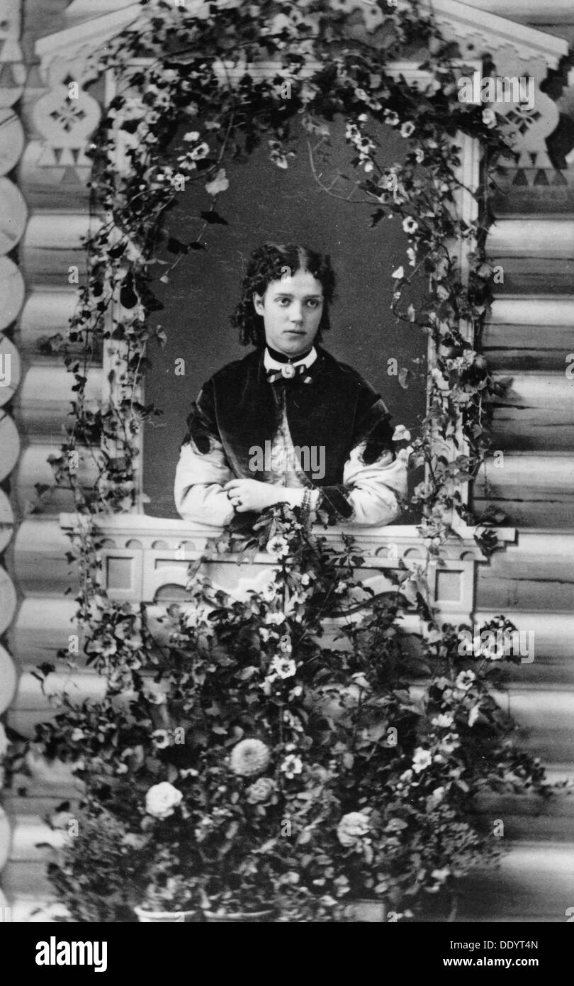 La grande-duchesse Maria Feodorovna de Russie, c1866-1870( ?). Artiste : Inconnu Banque D'Images