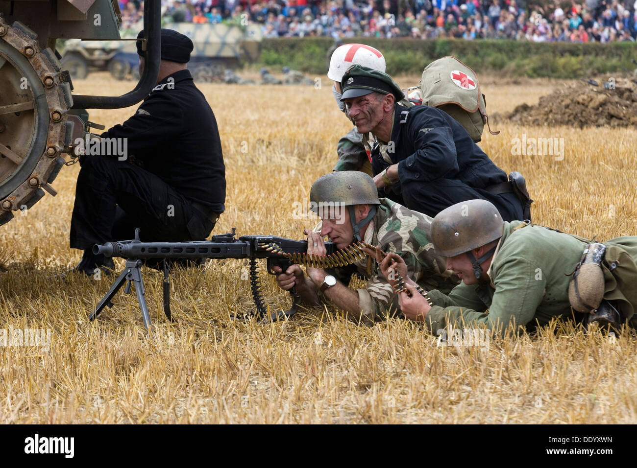 L'allemand de reconstitution historique dans la bataille à la victoire à Cosby Show Banque D'Images