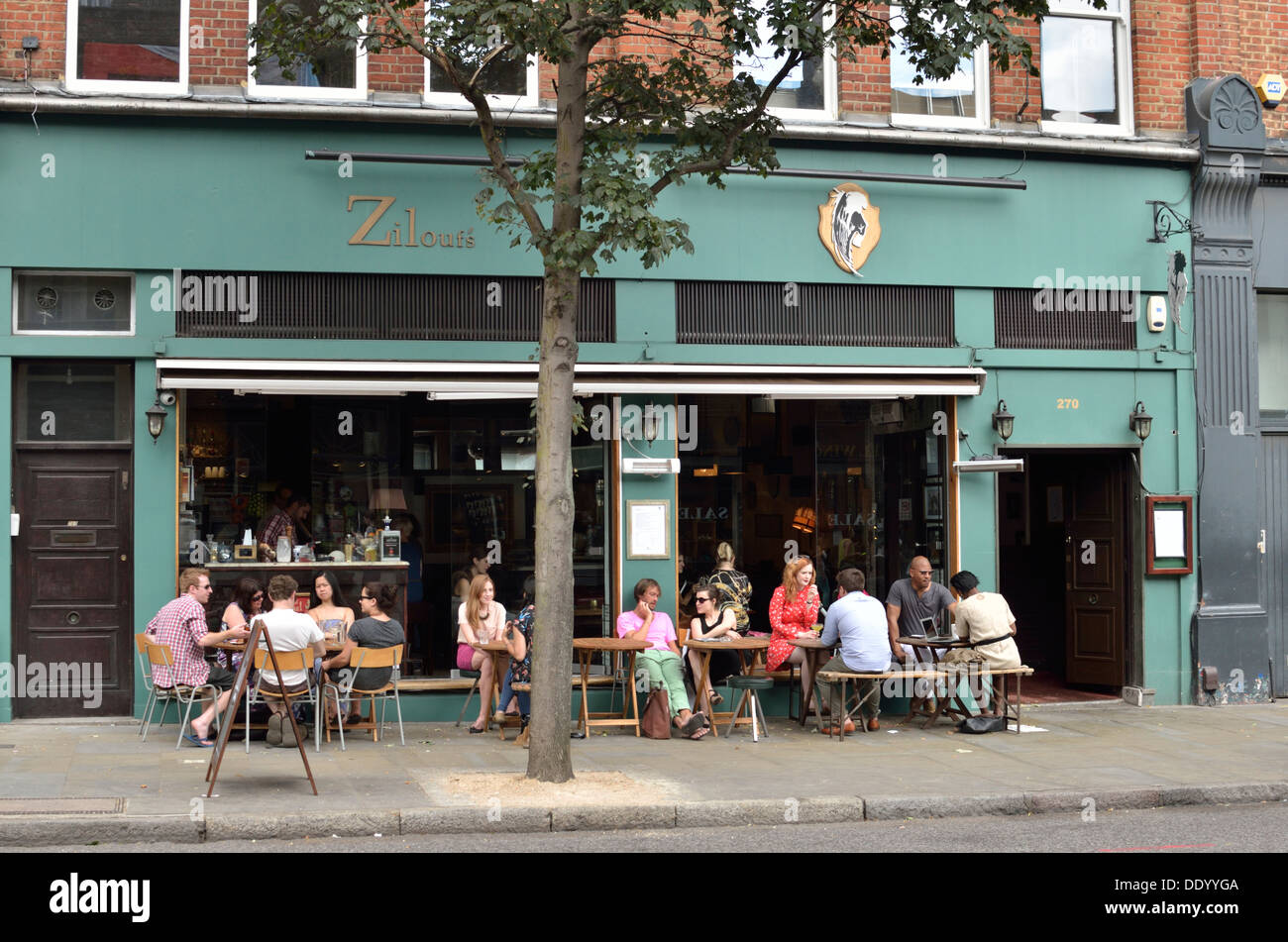 Le restaurant du Zilouf en Upper Street, Islington, Londres, Royaume-Uni. Banque D'Images