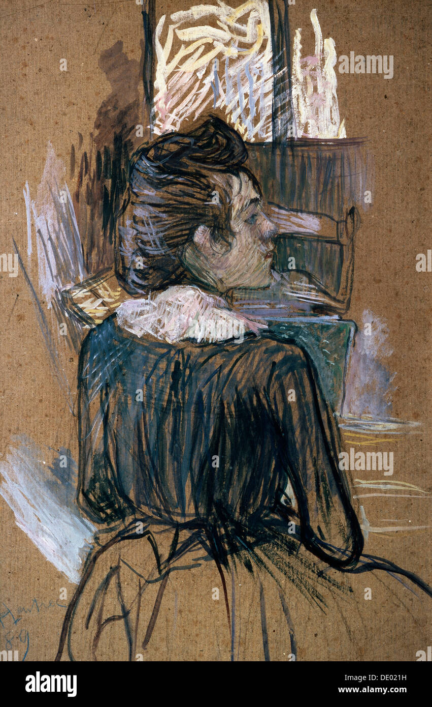"Femme à la fenêtre", 1889. Artiste : Henri de Toulouse-Lautrec Banque D'Images