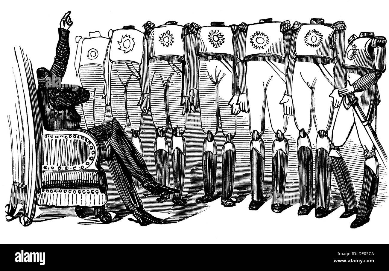 'Histoire de la Sainte Russie. Nicholas je fait un discours devant les gardes', 1854. Artiste : Gustave Doré Banque D'Images