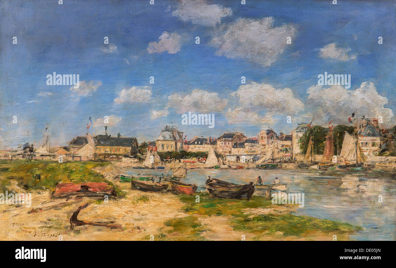 19e siècle - plage de Trouville, 1864 - Eugène Boudin Philippe Sauvan-Magnet / Active Museum huile sur toile Banque D'Images