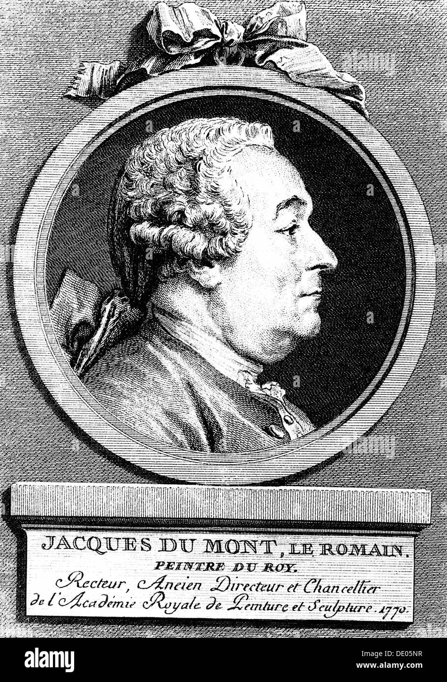 Jacques Dumont, artiste français, 1770. Artiste : Augustin de Saint-Aubin Banque D'Images