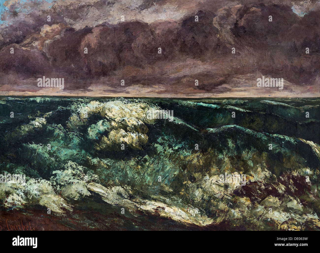 19ème siècle - La Vague, 1870 - Gustave Courbet Philippe Sauvan-Magnet / Active Museum huile sur toile Banque D'Images