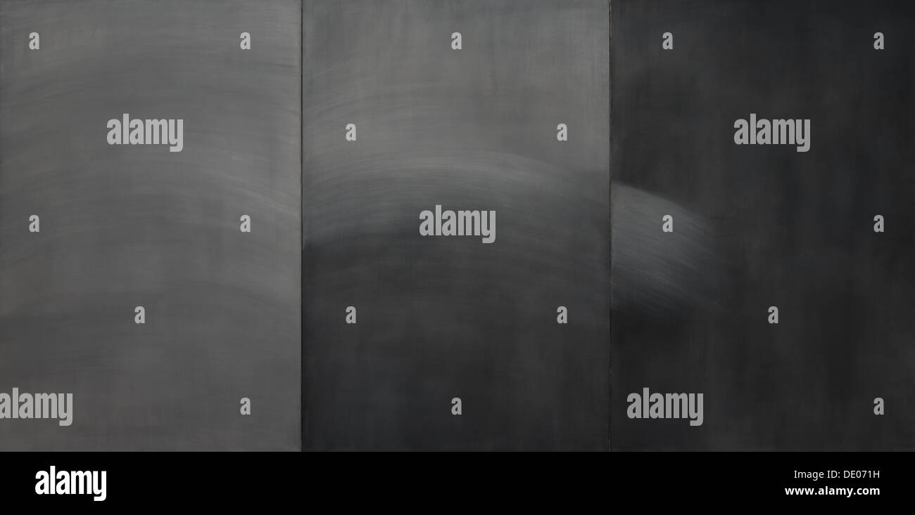 20e siècle - triptyque, 1971 - Geneviève Asse Philippe Sauvan-Magnet / Active Museum Huile sur toile Banque D'Images