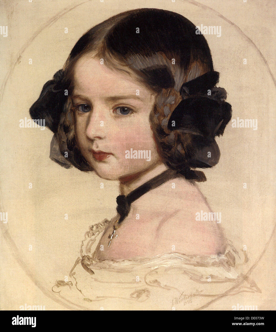 'Princesse Clotilde de Saxe-cobourg et Gotha', (1846-1927), 1855. Artiste : Franz Xaver Winterhalter Banque D'Images