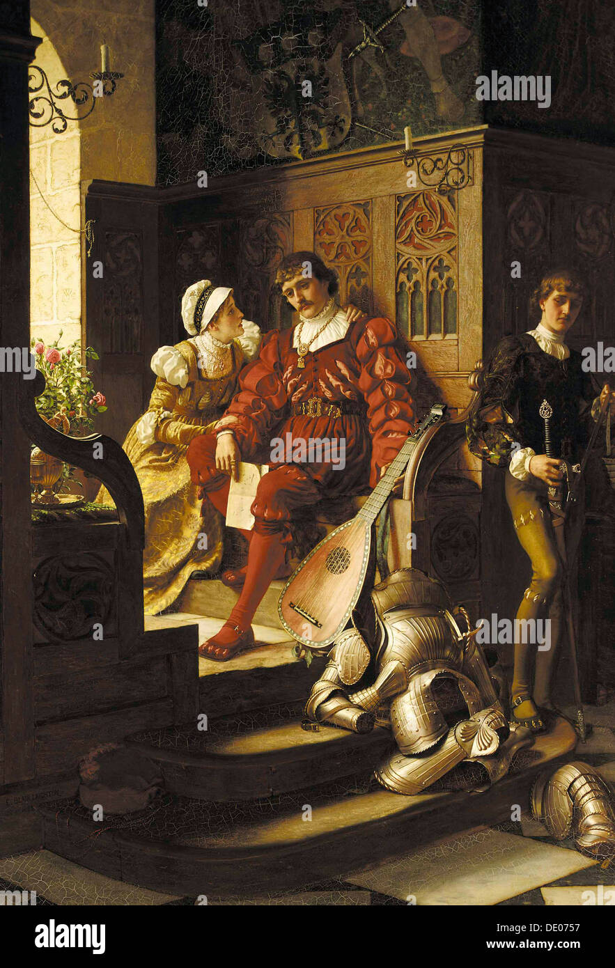 'Devoir', 1883. Artiste : Edmund Blair Leighton Banque D'Images