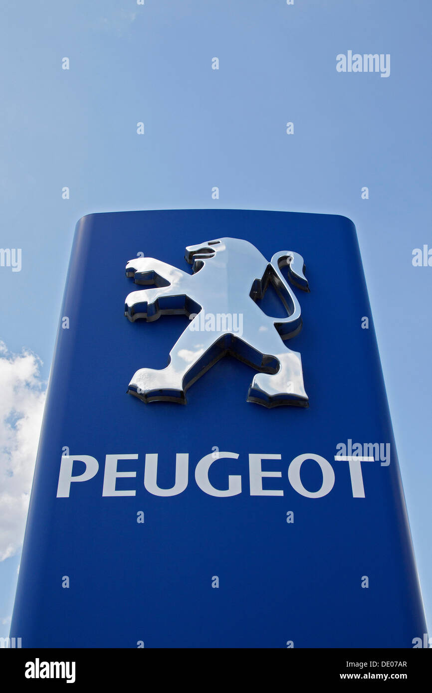 Peugeot, un constructeur automobile français, le logo Banque D'Images
