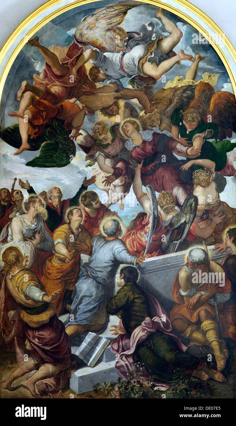 "L'Assomption de la Bienheureuse Vierge Marie', c1554. Artiste : Jacopo Tintoretto Banque D'Images
