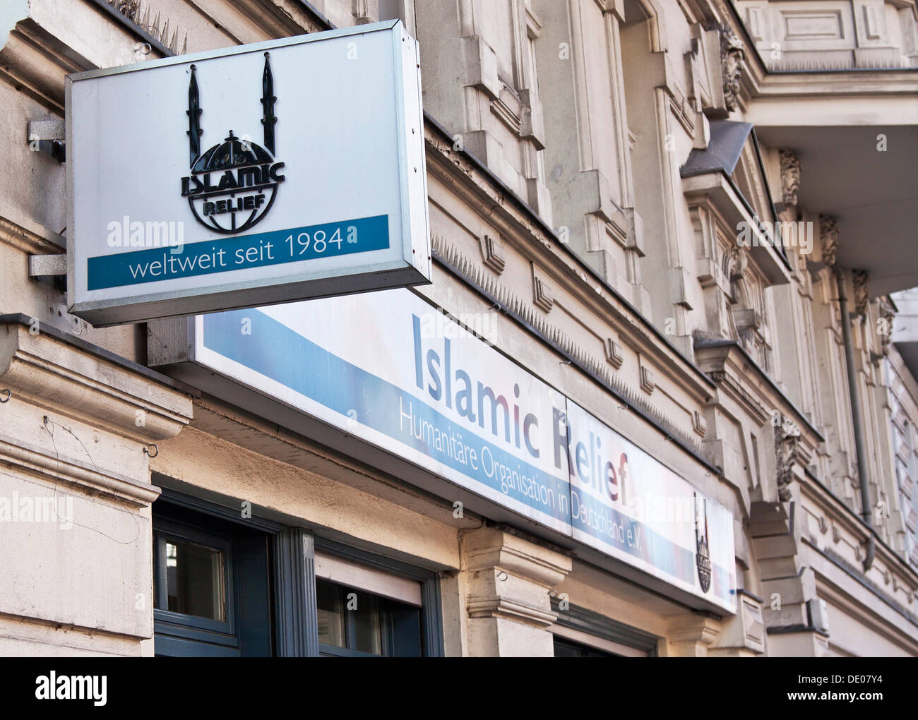 Façade, office de tourisme de Islamic Relief, une organisation de secours et de développement international, Berlin Banque D'Images