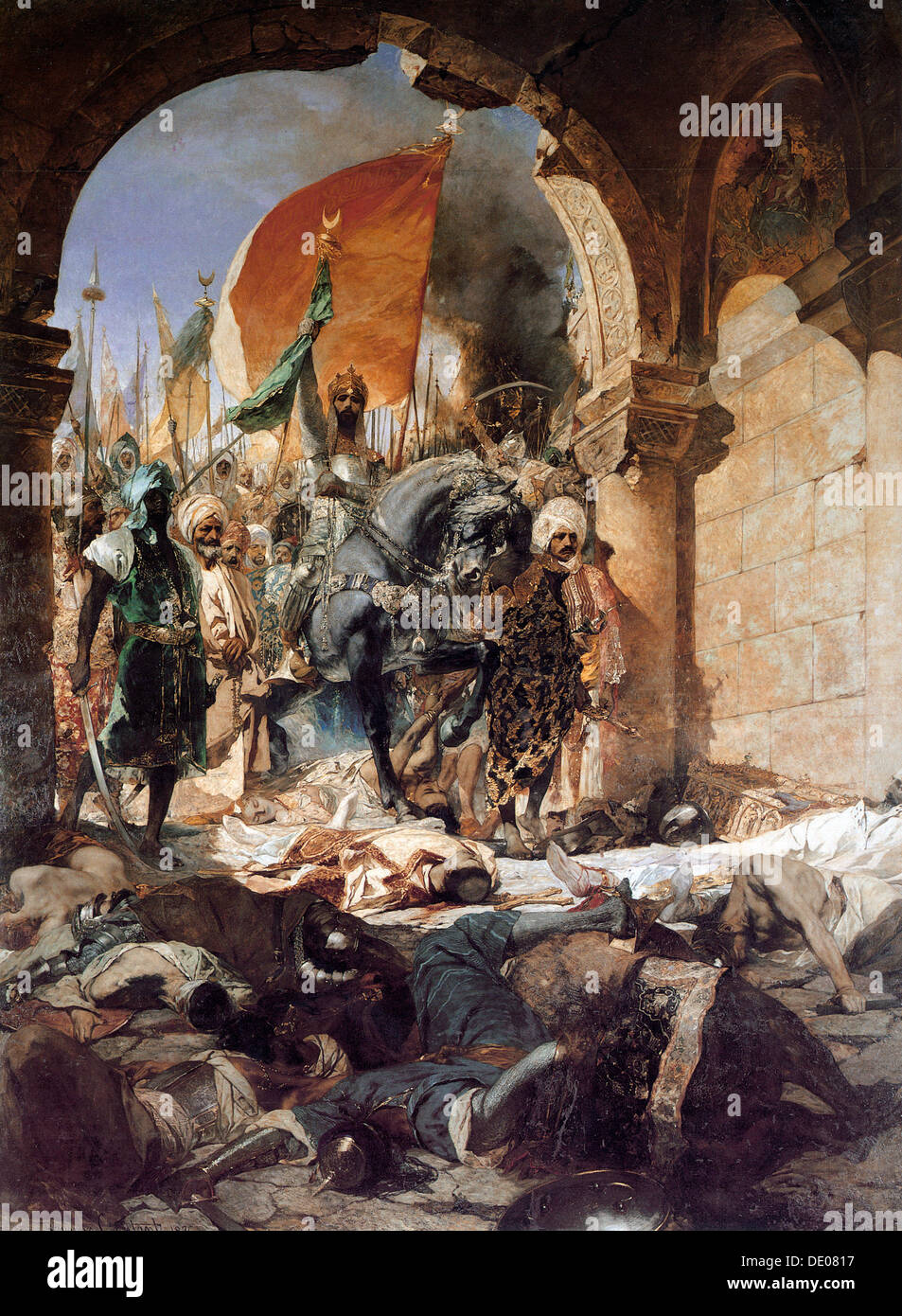 'L'entrée de Mehmet II à Constantinople", 1876. Artiste : Jean Joseph Benjamin Constant Banque D'Images