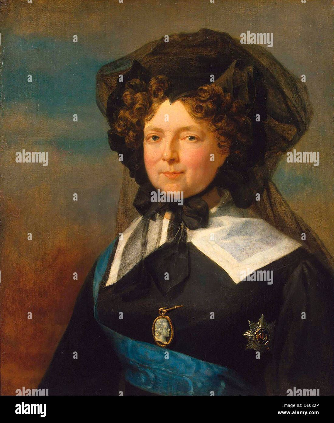 L'impératrice Maria Feodorovna de Russie, années 1820. Artiste : George Dawe Banque D'Images