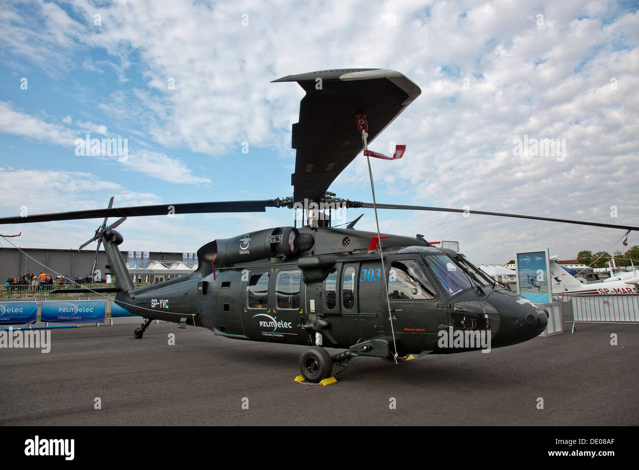 Transport Helicopter Sikorsky HH-60 Blackhawk de l'Armée de l'Air polonaise, de l'ADI 2012 à Berlin, Brandebourg Banque D'Images