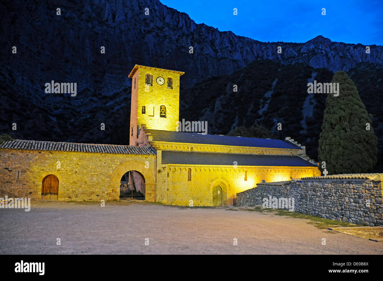 Église du village de Sopeira, Pyrénées, la province d'Huesca, Aragon, Espagne, PublicGround Banque D'Images