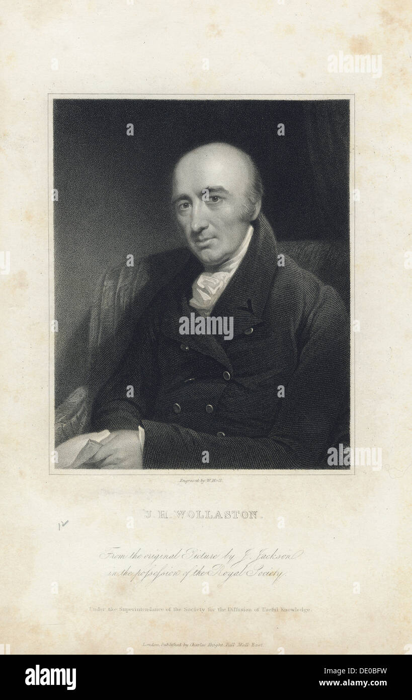 William Hyde Wollaston, chimiste et physicien anglais, début xixe siècle( ?). Artiste : Inconnu Banque D'Images