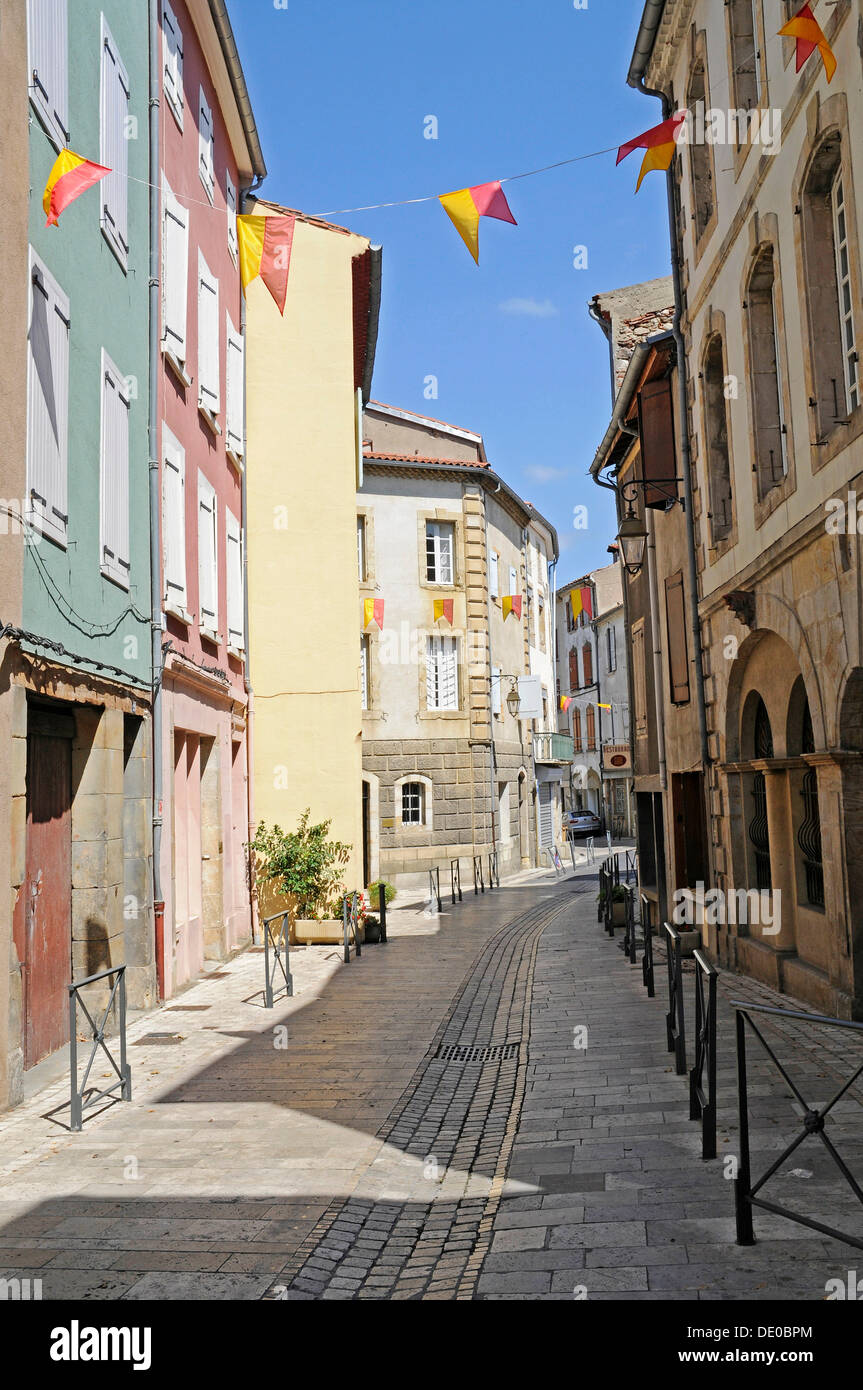 Ruelle de Foix, Aquitaine, Pyrénées, département de l'Ariège, France, Europe, PublicGround Banque D'Images