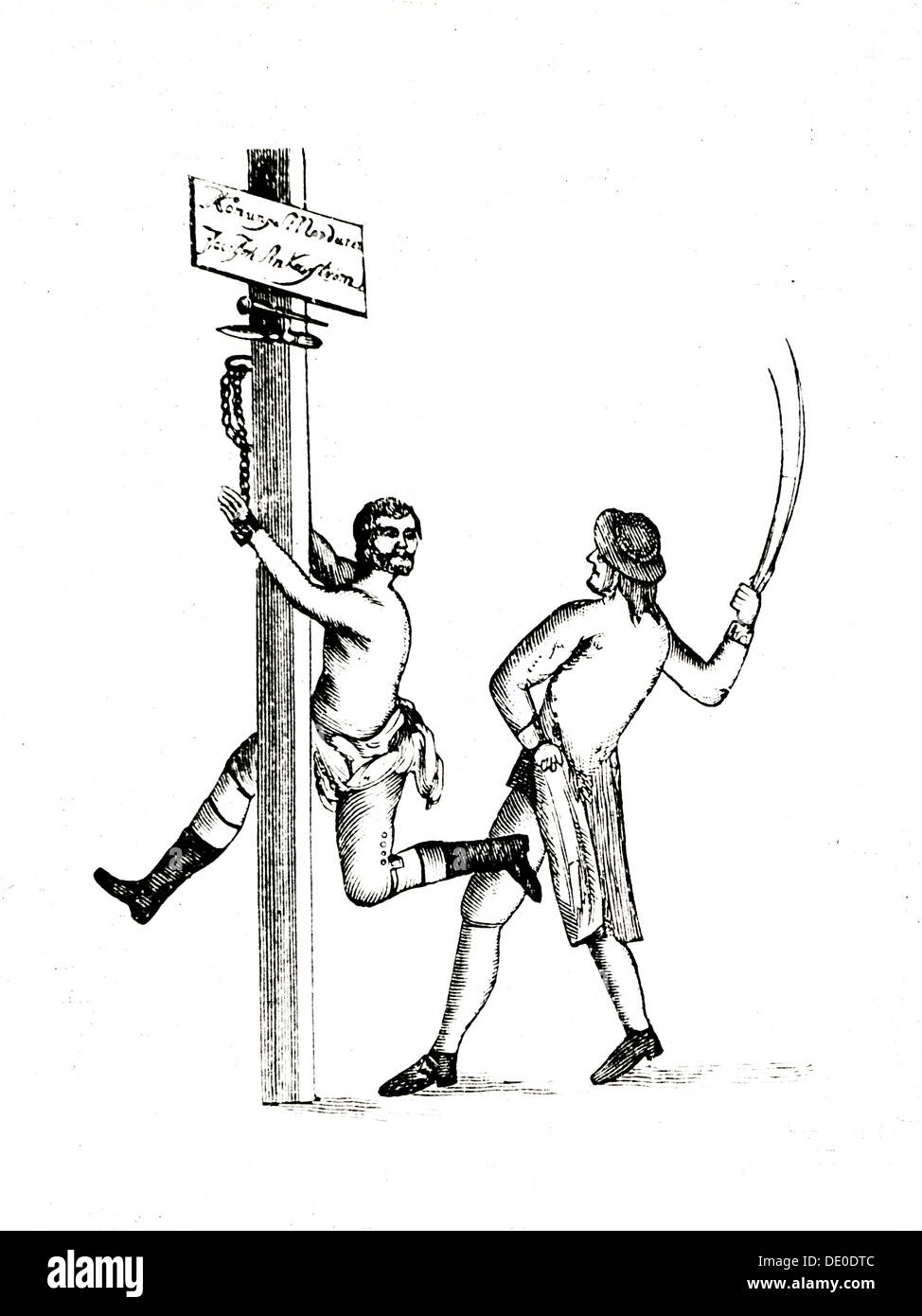 Jacob Johan Anckarström beeing flagellées, Suède, 1792. Artiste : Inconnu Banque D'Images