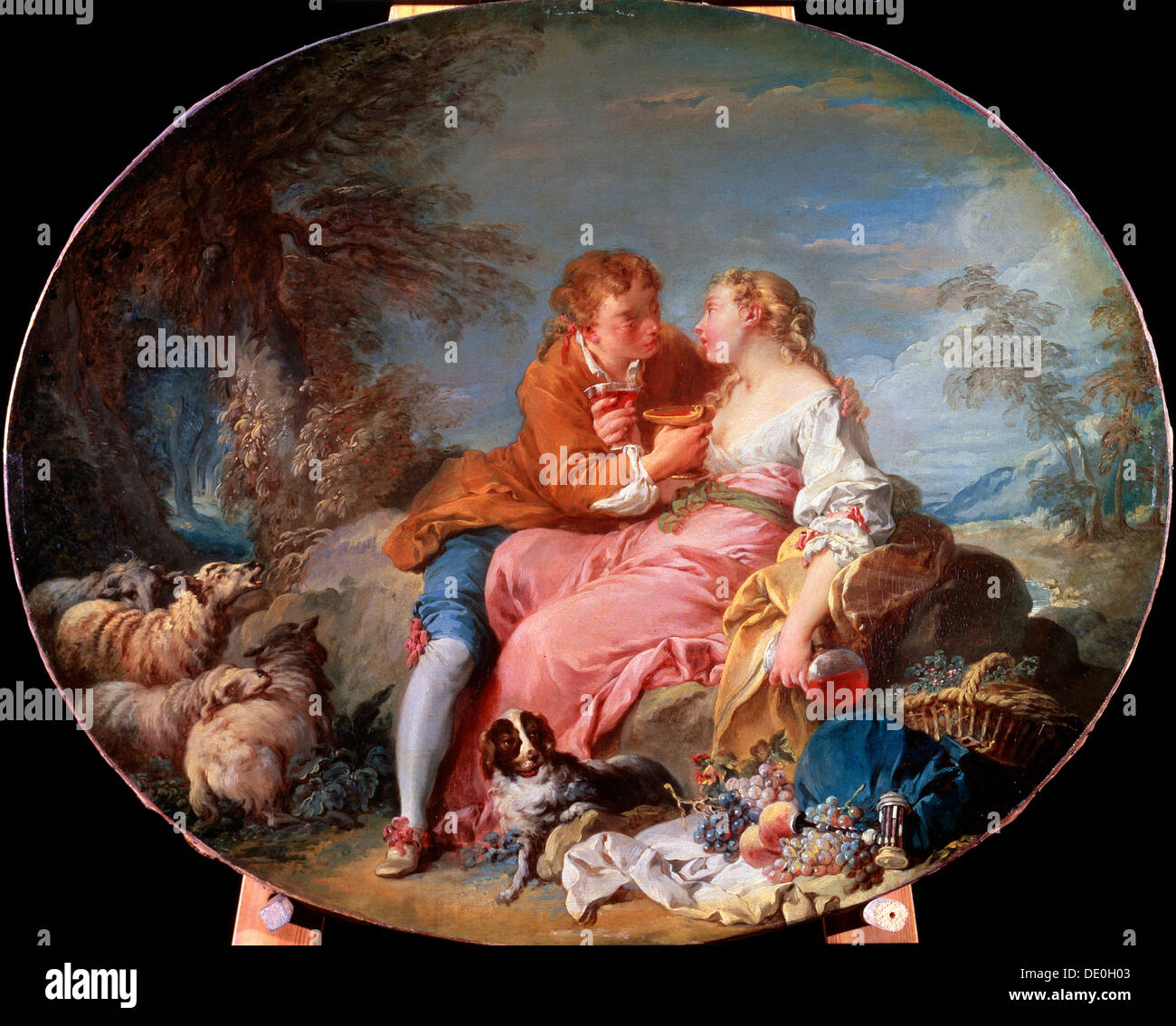 Scène pastorale', 1740. Artiste : François Boucher Banque D'Images