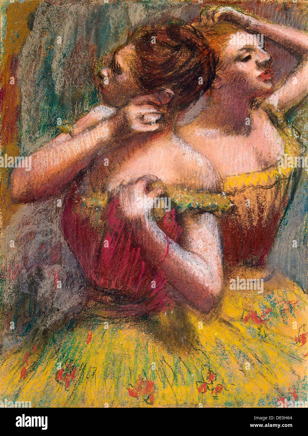 "Deux danseurs', 1898-1899. Artiste : Edgar Degas Banque D'Images