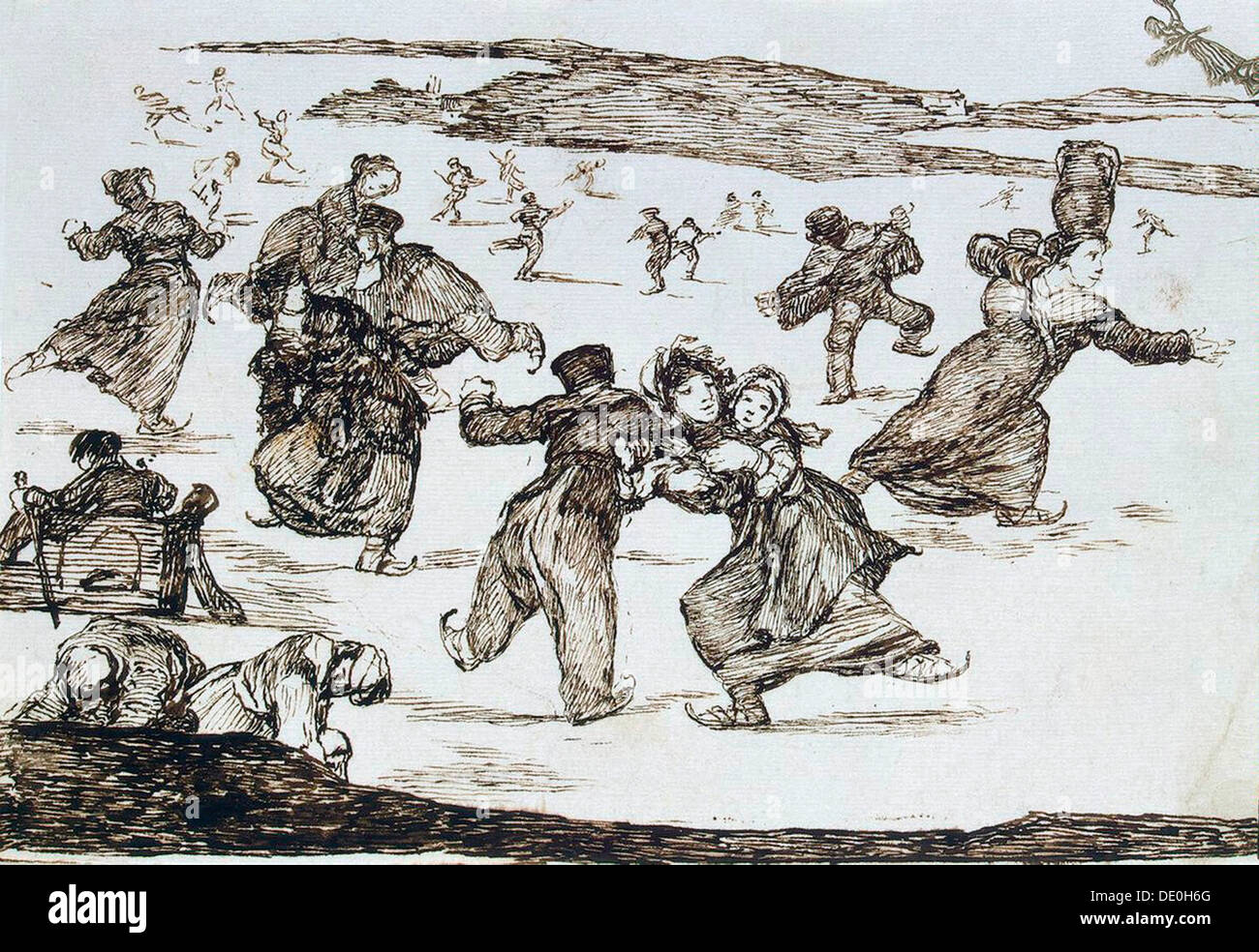 'Skaters', entre 1812 et 1823. Artiste : Francisco Goya Banque D'Images