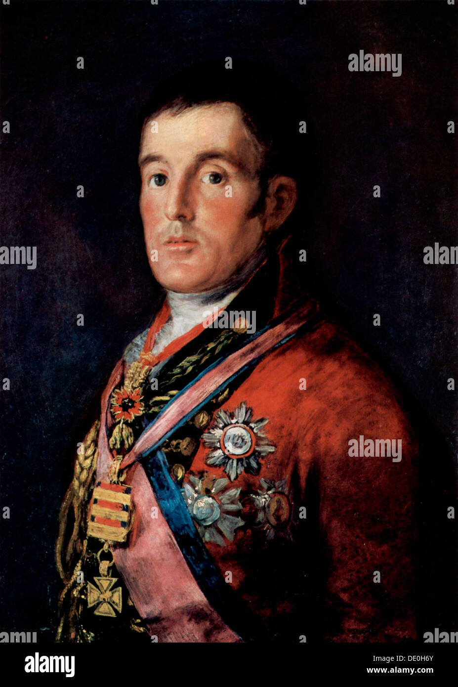 'Portrait de Field Marshal Arthur Wellesley, 1er duc de Wellington', c1814. Artiste : Francisco Goya Banque D'Images