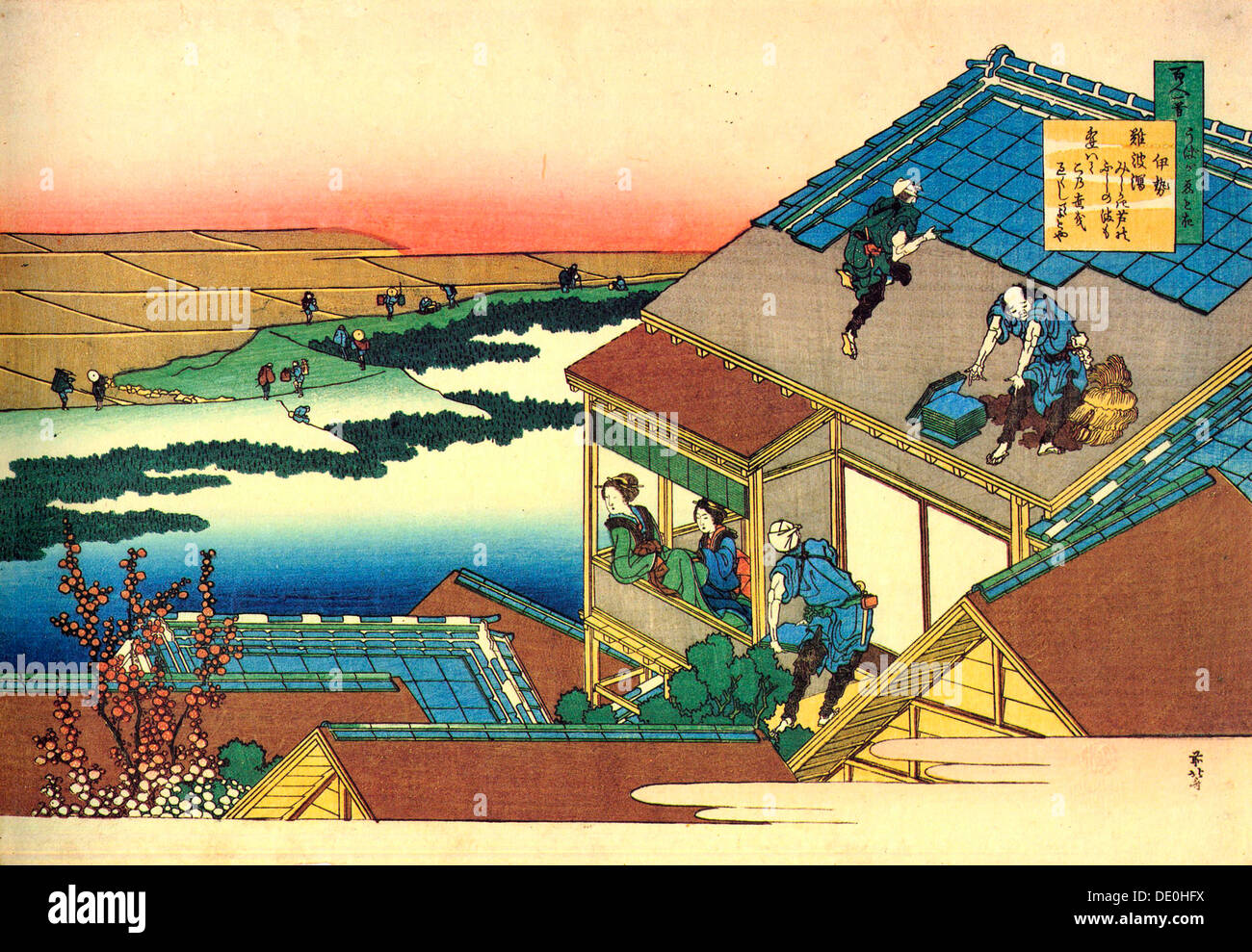 À partir de la série cent Poèmes par cent poètes : Dame Ise, c1830. Artiste : Hokusai Banque D'Images