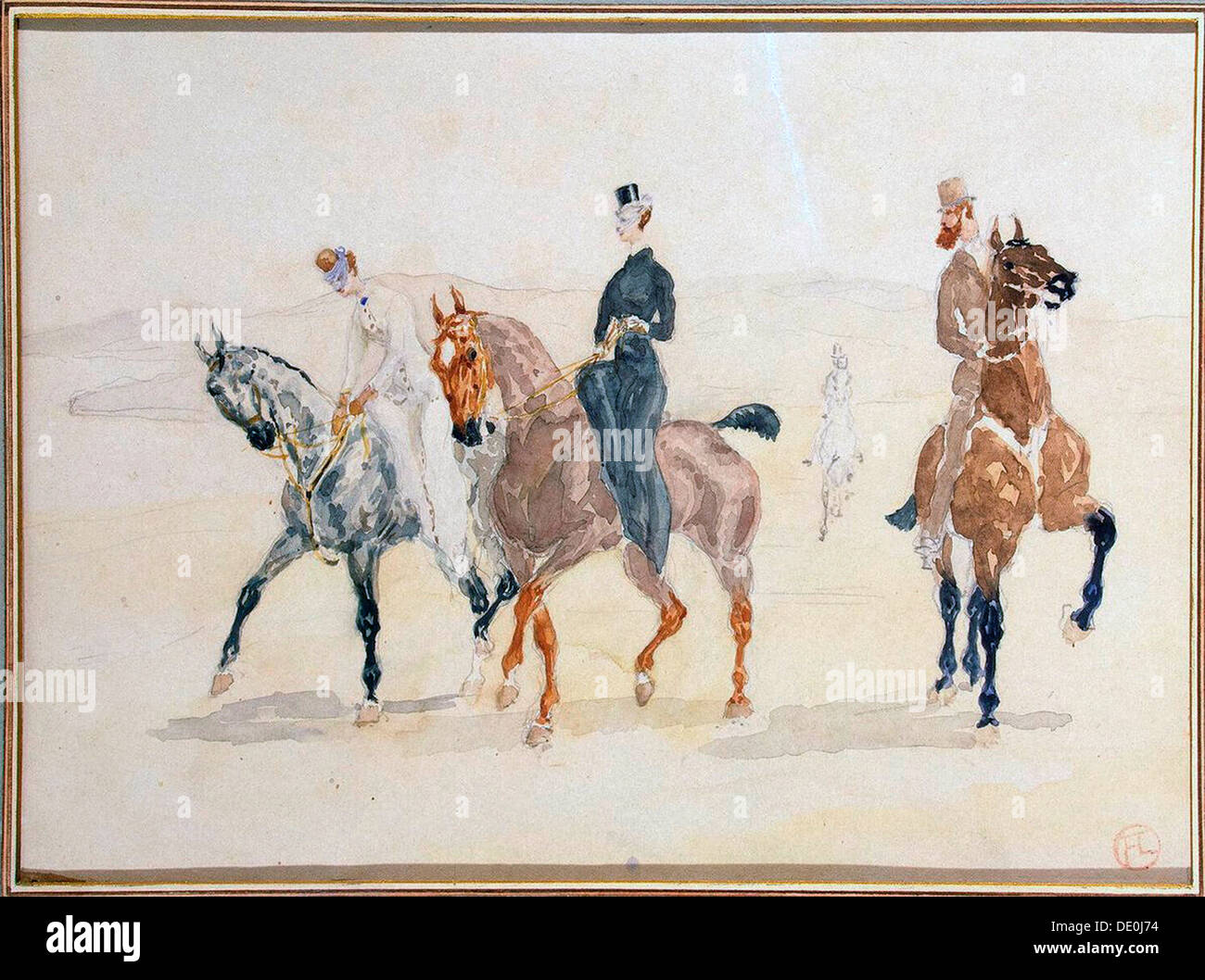 'Riders', 1880. Artiste : Henri de Toulouse-Lautrec Banque D'Images