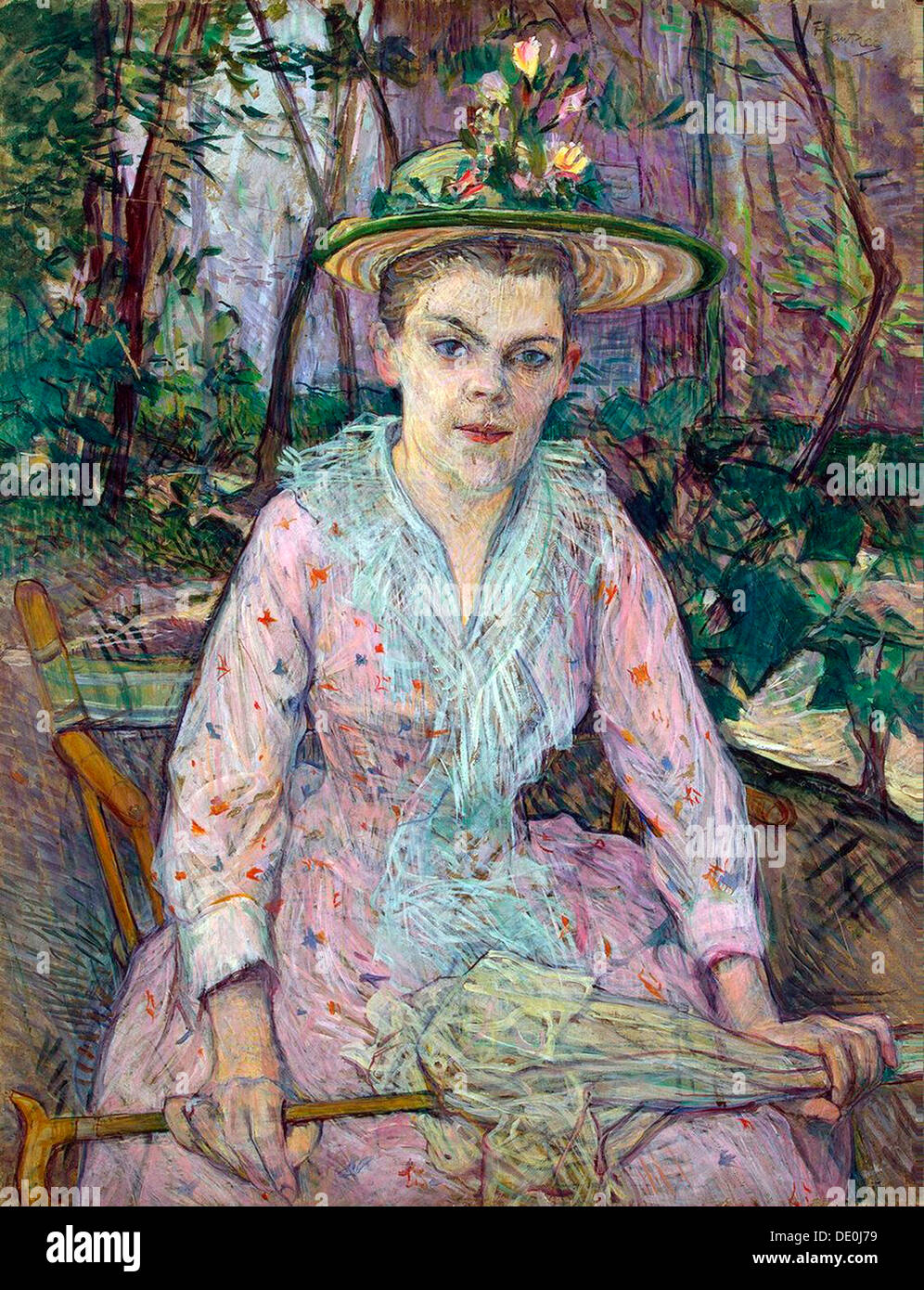 'La femme avec un parapluie', 1889. Artiste : Henri de Toulouse-Lautrec Banque D'Images