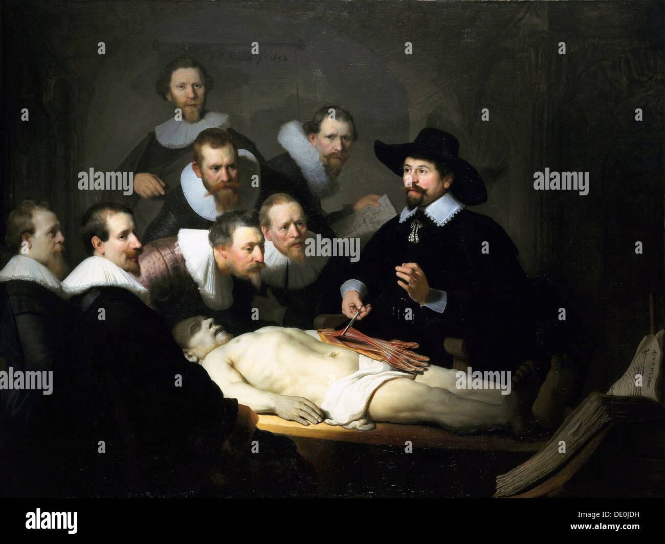 "La leçon d'Anatomie du Dr Nicolaes Tulp', 1632. Artiste : Leon Lhermitte Banque D'Images