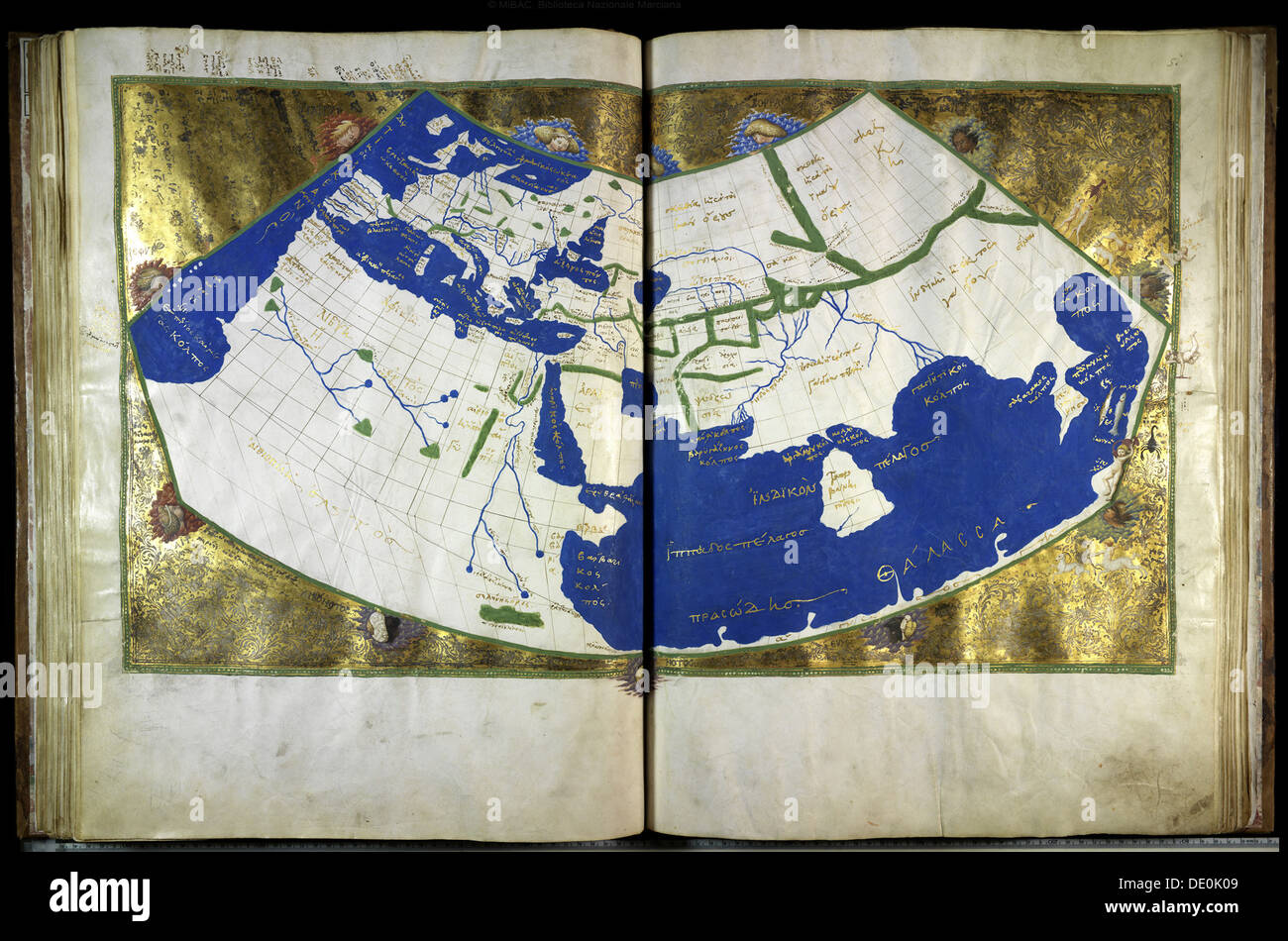 Par Ptolémée Geographia, ca 1454. Artiste : maître anonyme Banque D'Images