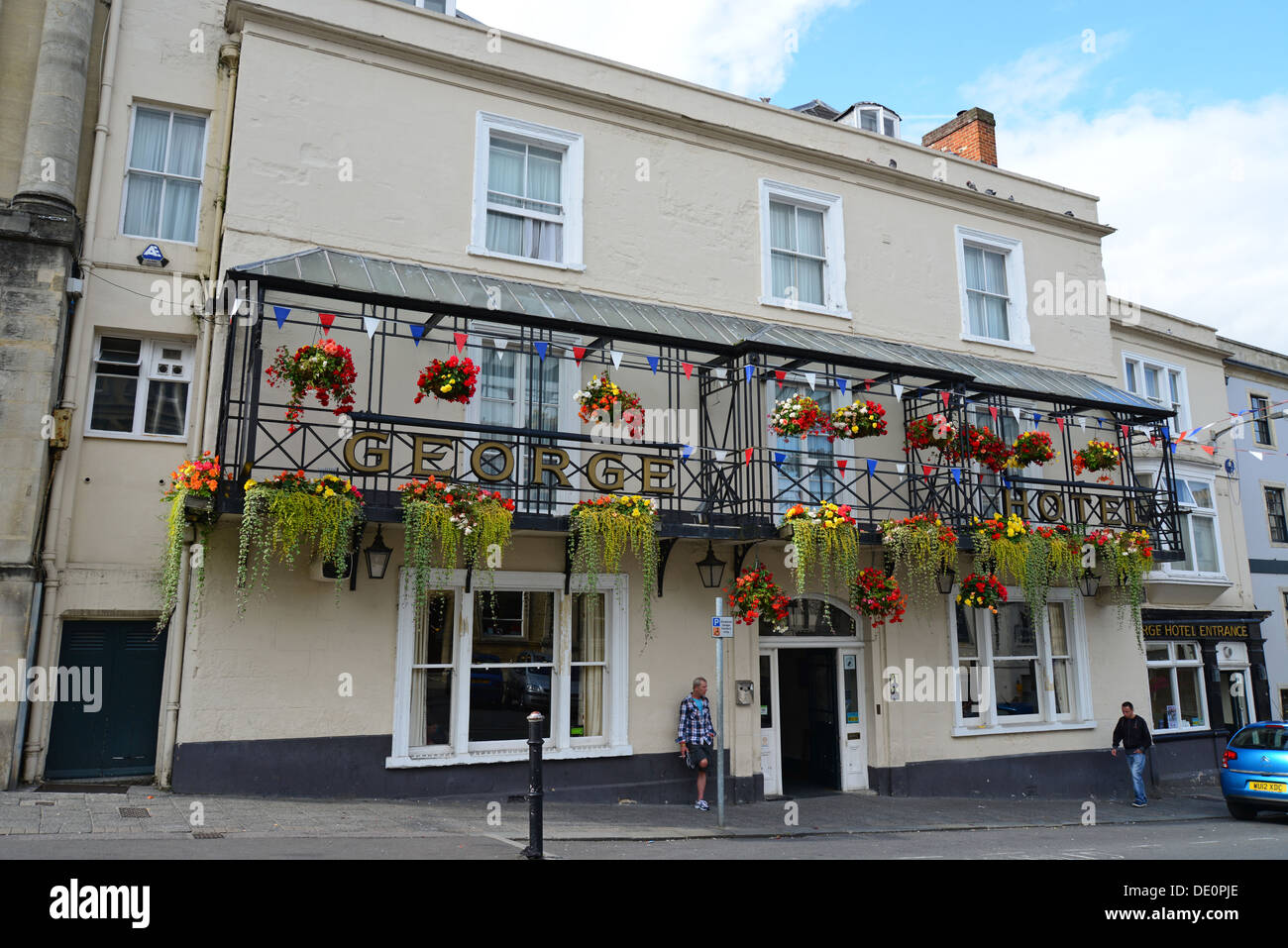 George Hotel historique, Marché, Frome, Somerset, England, United Kingdom Banque D'Images