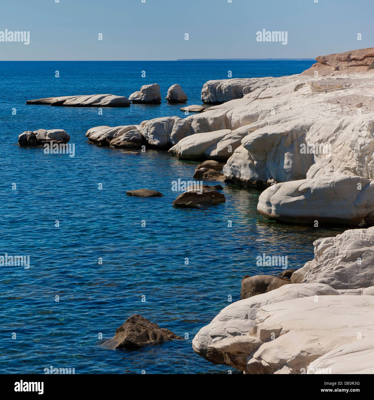 Des pierres à Governor's Beach, sud de Chypre, la partie grecque de l'île, l'Europe du Sud-Est, Europe Banque D'Images