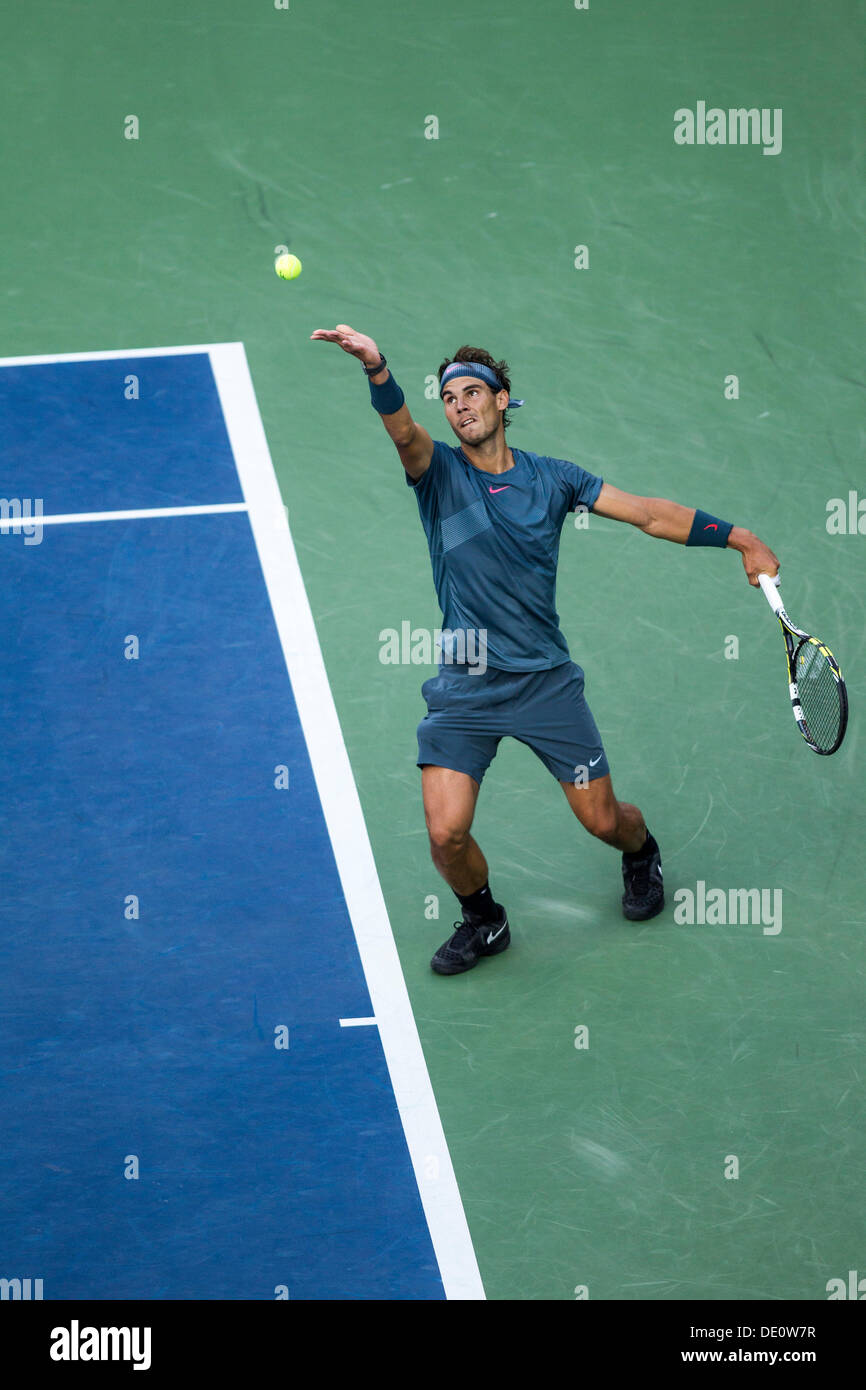 Flushing Meadows-Corona Park, Queens, New York, Septembre 09, 2013 Rafael Nadal (ESP) remporte son 13e titre du Grand Chelem à l'US Open Tennis Championships 2013 : Crédit photo PCN/Alamy Live News Banque D'Images