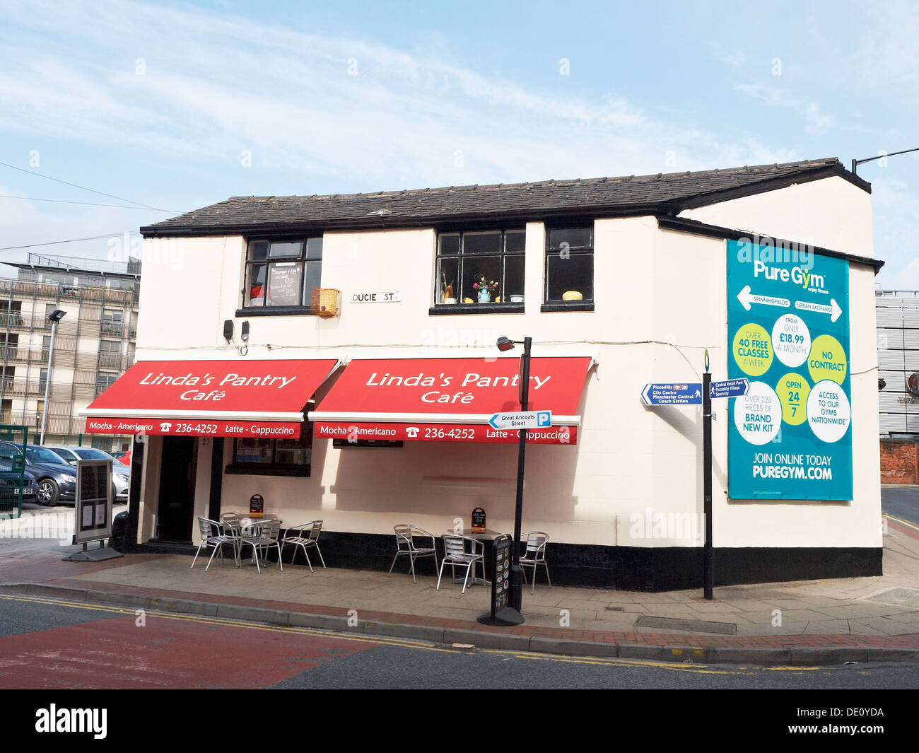 Linda's Pantry cafe à Ducie Street Manchester UK Banque D'Images