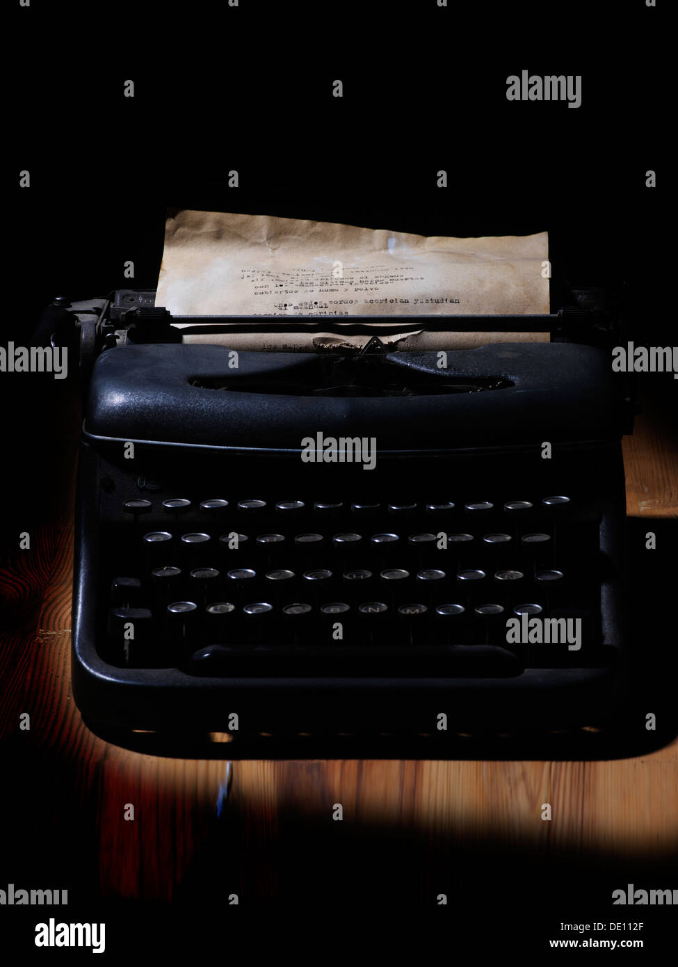 Vieille machine à écrire en détail Banque D'Images